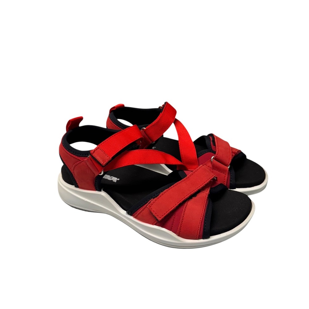 Romika Red Sport Sandals Womens EU 36 US 5-5.5 Narrow AA NIB Adjustable Comfort